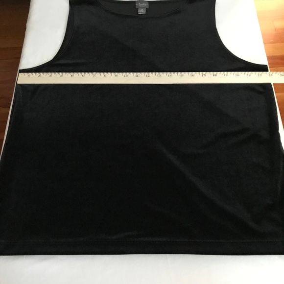 CHICO’S Travelers Velvet Black Sleeveless Blouse Tank Top Shell Women’s Size XL - Picture 8 of 16
